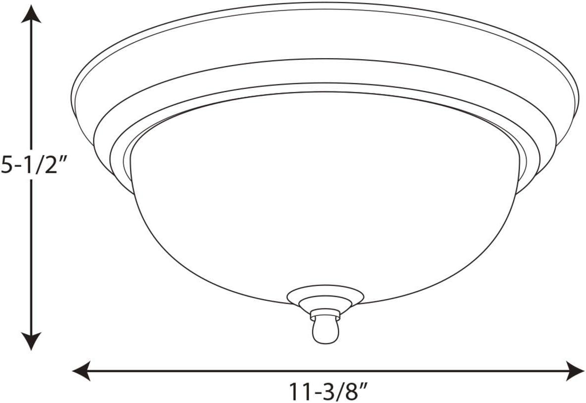 Progress Lighting - One Light Close-to-Ceiling - Close-to-Ceiling - Dome Glass -