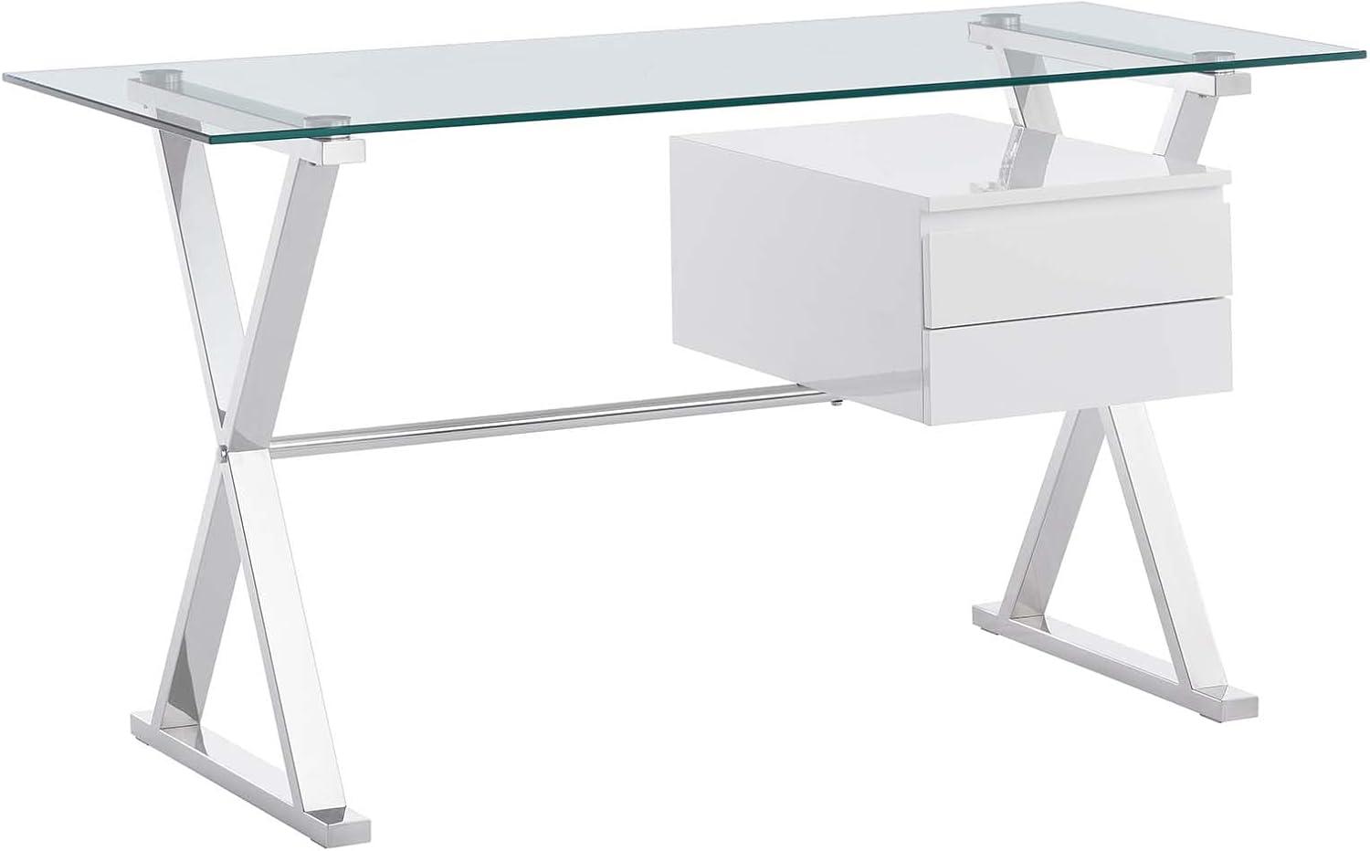 Modway Sector 56" Glass Top Glass Office Desk