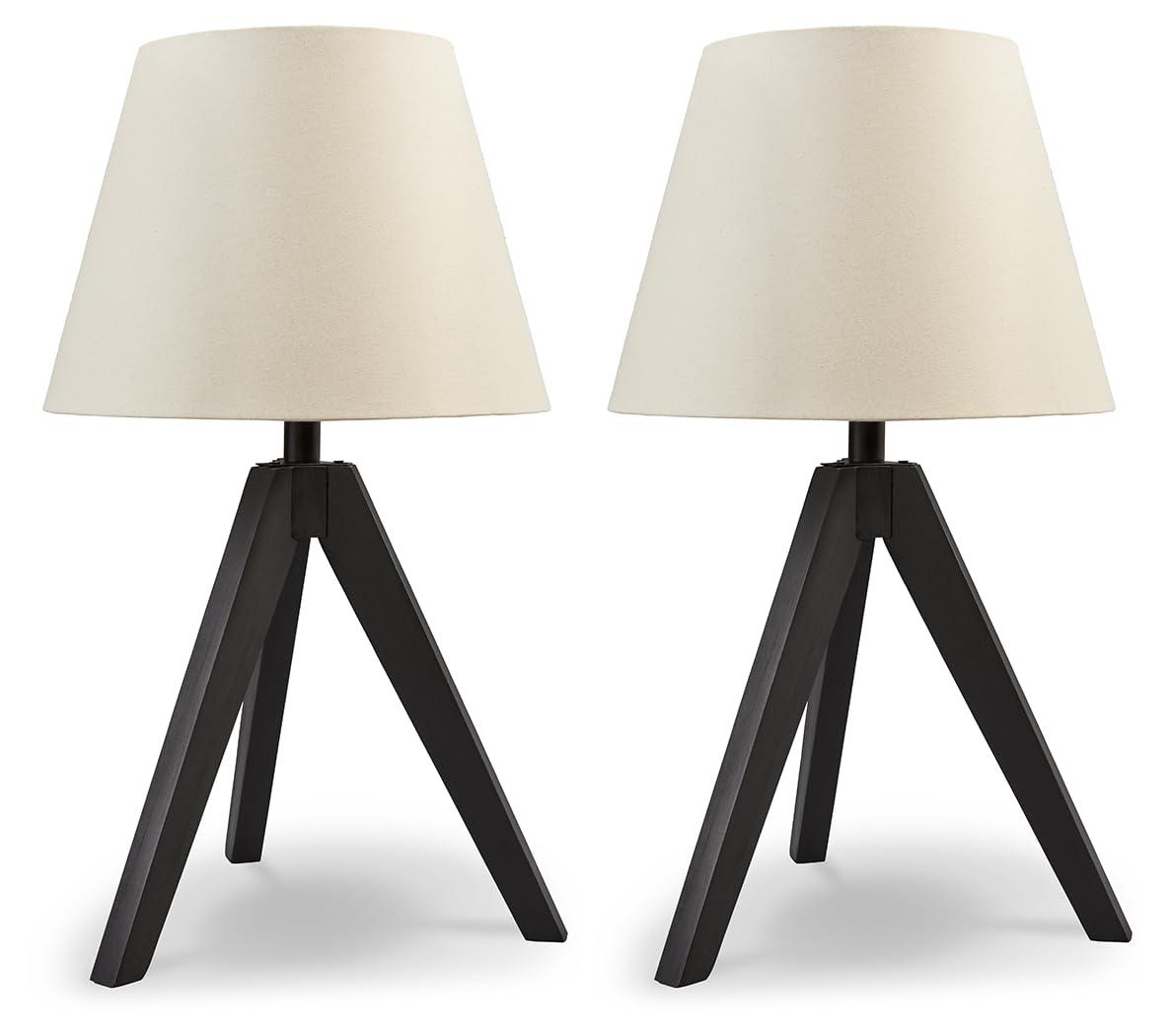 George Oliver Hacı Solid Wood Tripod Lamp (Set of 2)