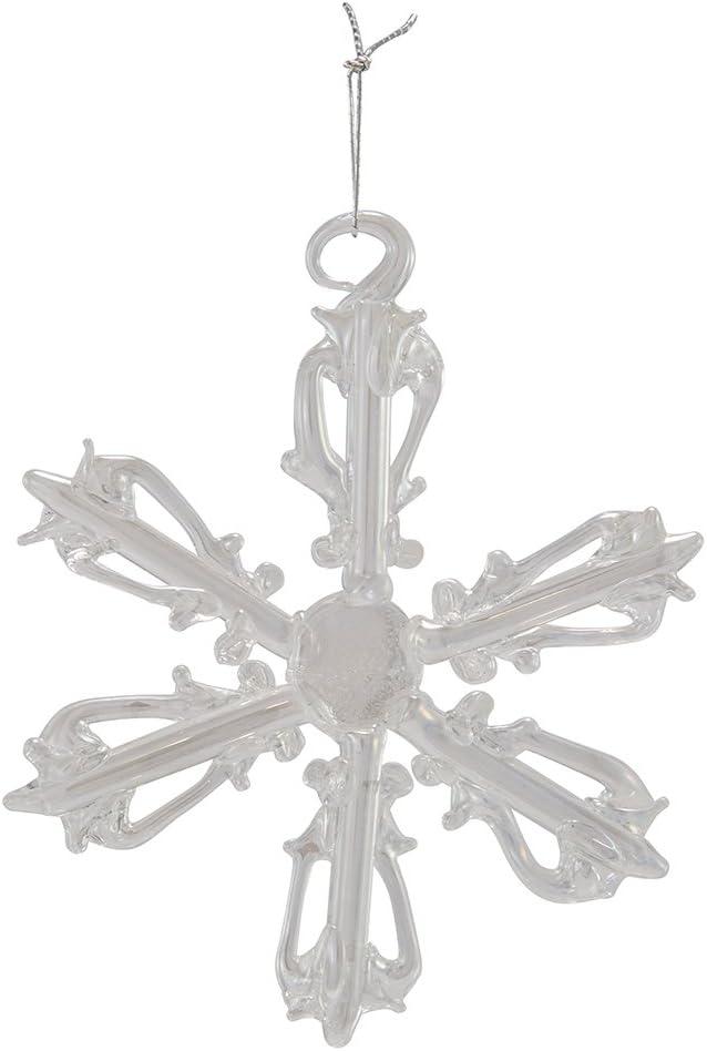 Kurt Adler Iridescent Snowflake Ornament, 12 Pieces, Purple