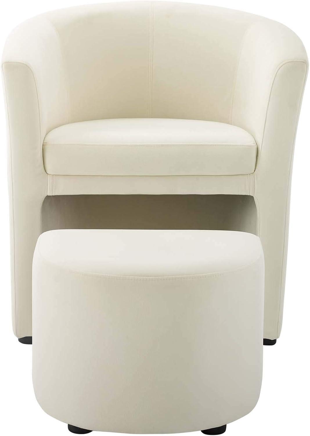 Divulge Performance Velvet Arm Chair and Ottoman Set by Modway