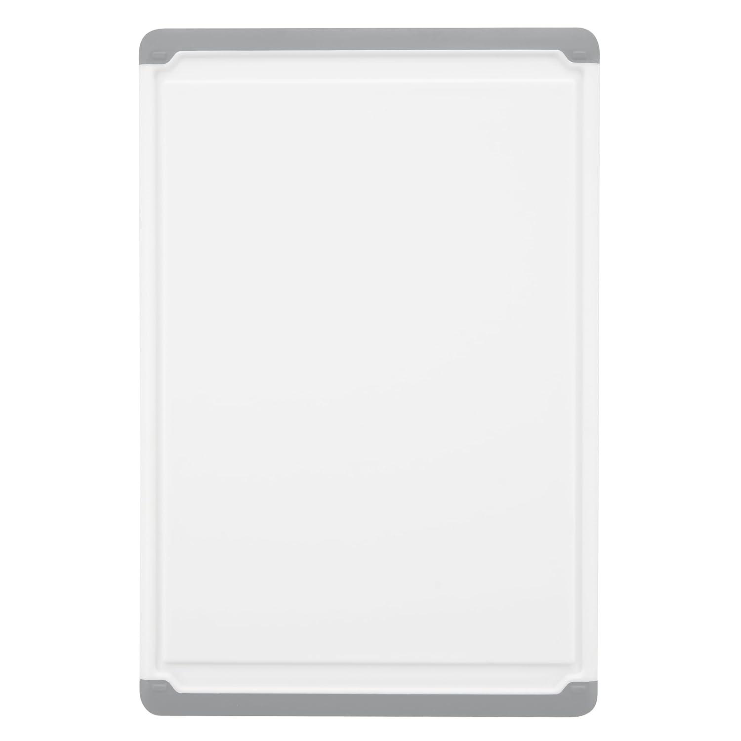 Plastic Cutting Boards for Kitchen - Large 18 x 12 Inch Rubber Cutting Board with Juice Grooves, Non-Slip, Dishwasher Safe Cutting Boards