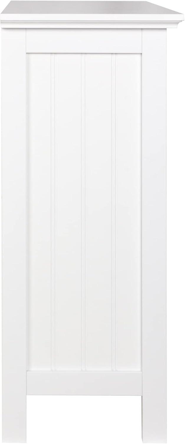 eHemco 3 Tier Storage Shelf Bookcase with 2 Arched Supports, 40 Inches Height, White