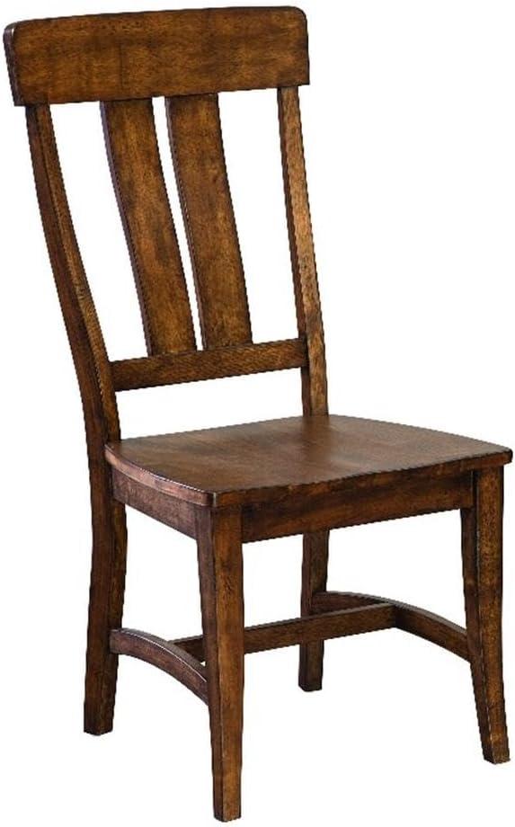 Intercon Furniture District Wood Splat Back Chair in Copper (Set of 2)