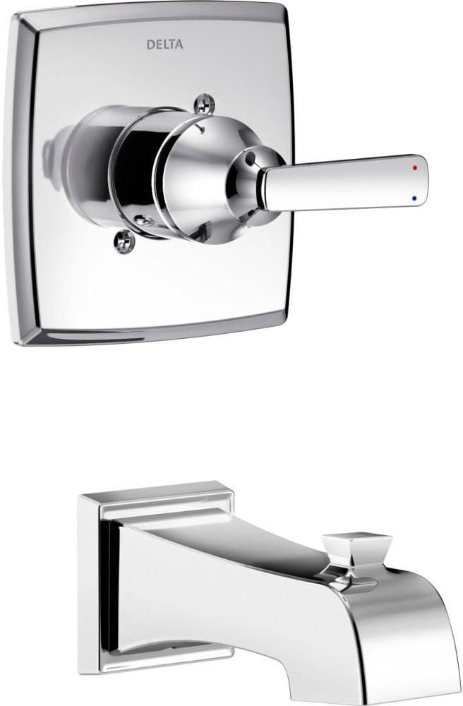 Ashlyn Modern Wall-Mounted Polished Stainless Steel Tub Faucet