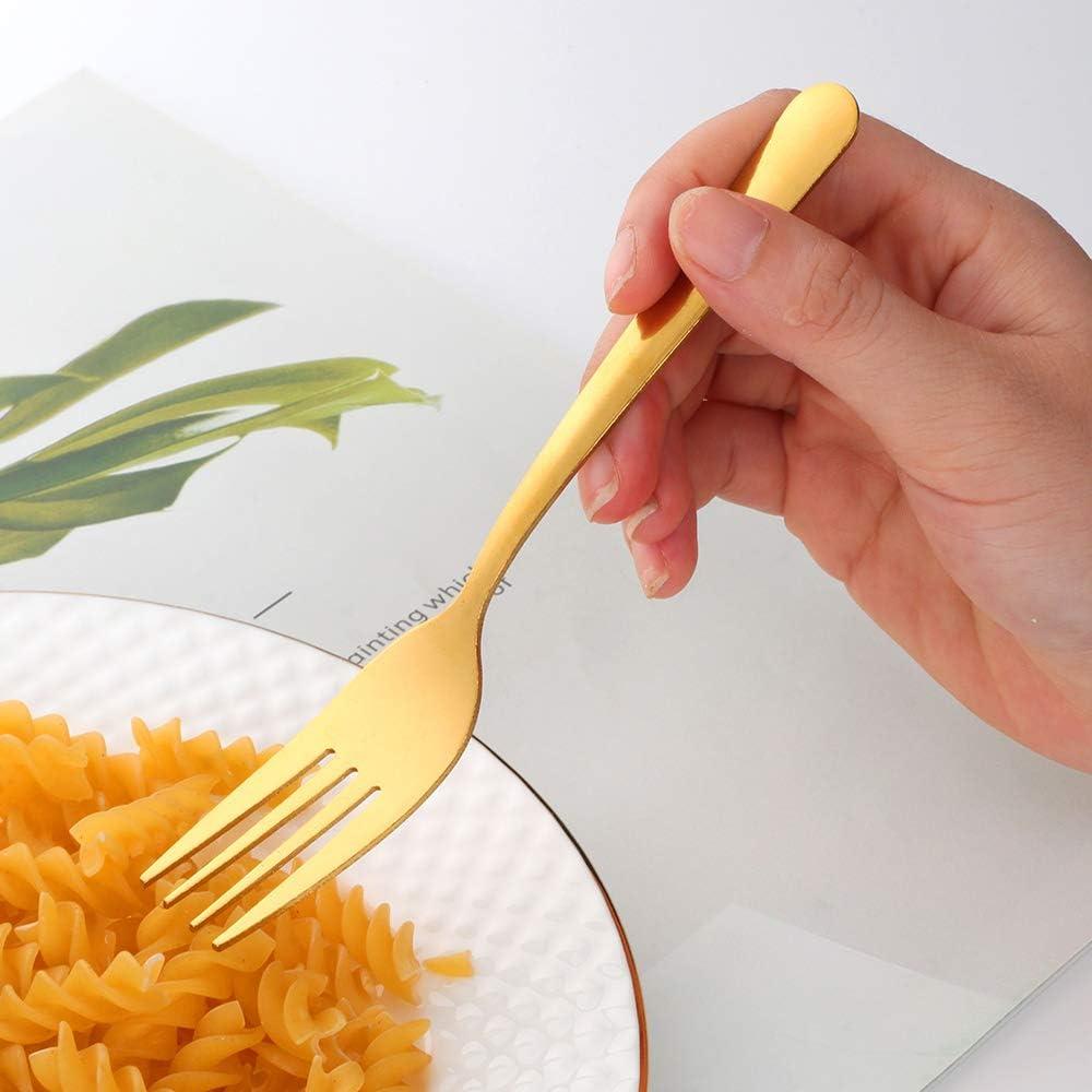 6.2-Inch Salad Forks Dessert Forks 12Pcs, BUY&USE Stainless Steel Cutlery Set