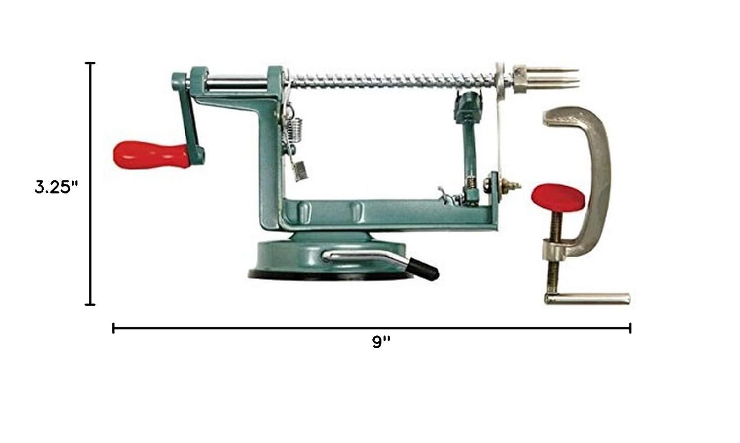 Norpro Apple-Master Parer, Slicer & Corer With Vacuum Base and Clamp for Rough Surfaces, Gray