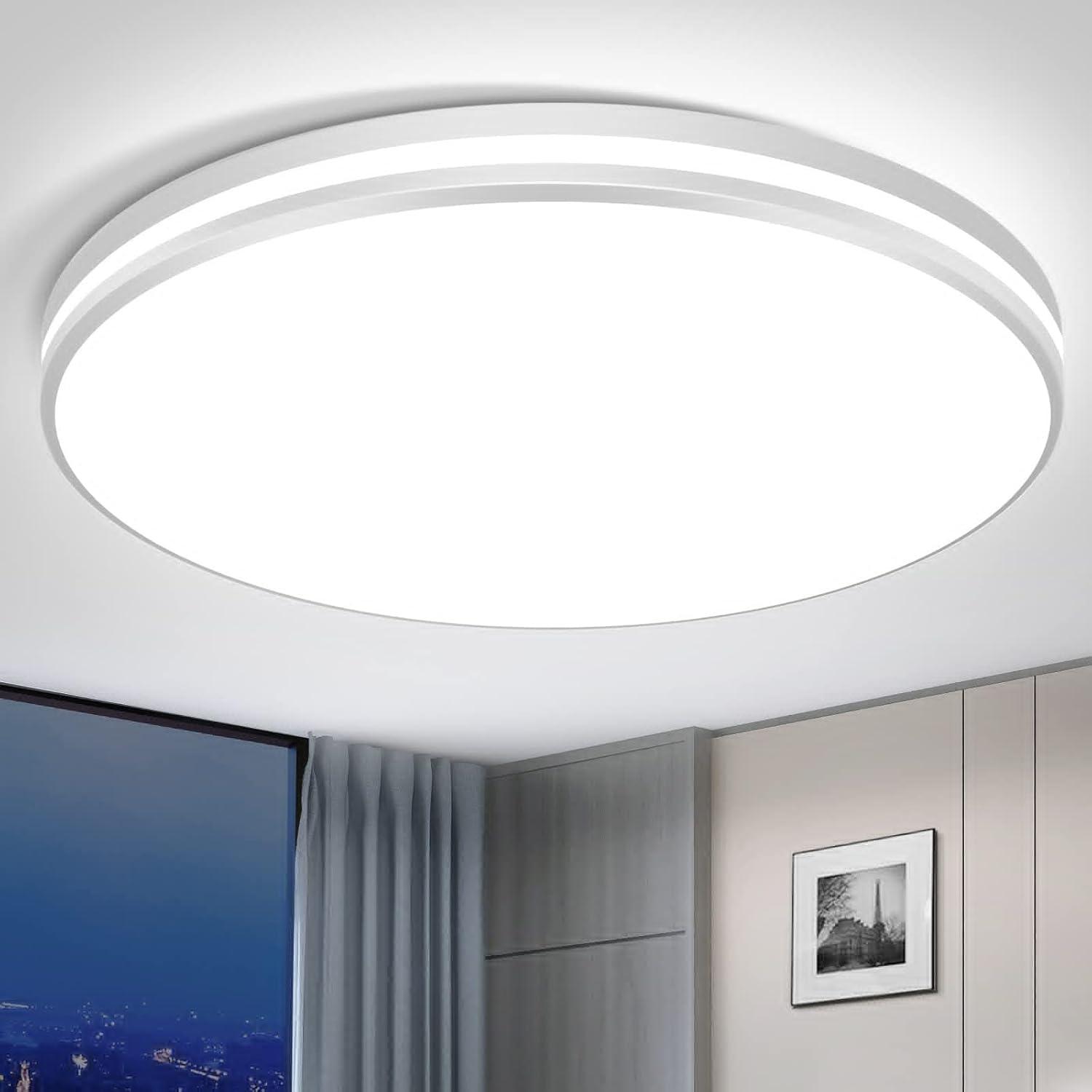 Airand 10.2'' Round LED Flush Mount Ceiling Light in White