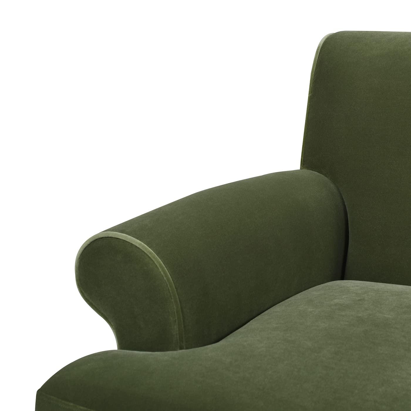 Jennifer Taylor Home Alana 88" Lawson Living Room Three-Cushion Tightback Sofa Couch with Metal Casters, Olive Green