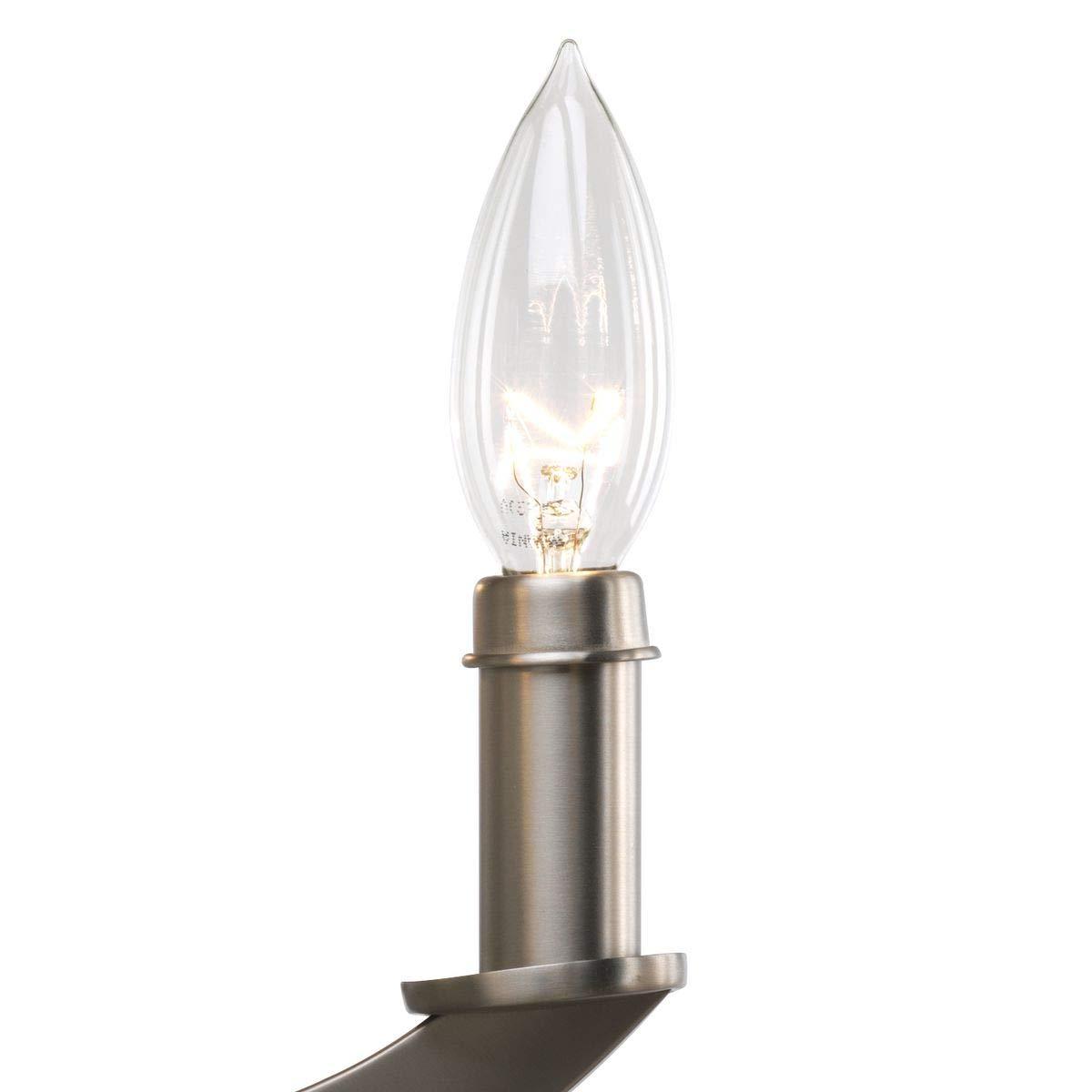 Progress Lighting Equinox 4-Light Foyer Pendant, Steel, Burnished Silver, No Shade
