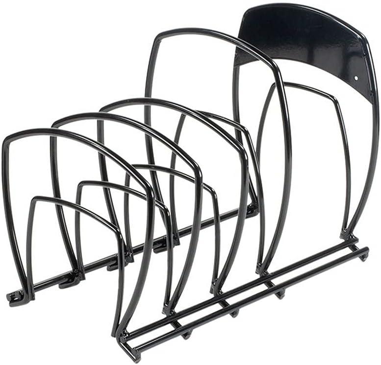 Lodge Steel 5 Tier Cookware Organizer, Kitchen Space Saver, 11 x 8 x 14in, Black