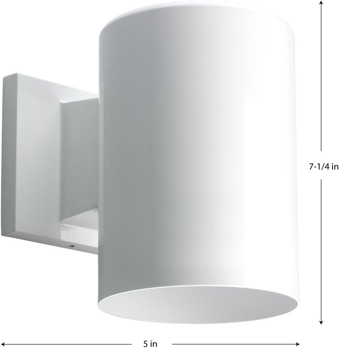 Progress Lighting, Cylinder Collection, 1-Light Wall Sconce, Antique Bronze Finish, Porcelain Shade