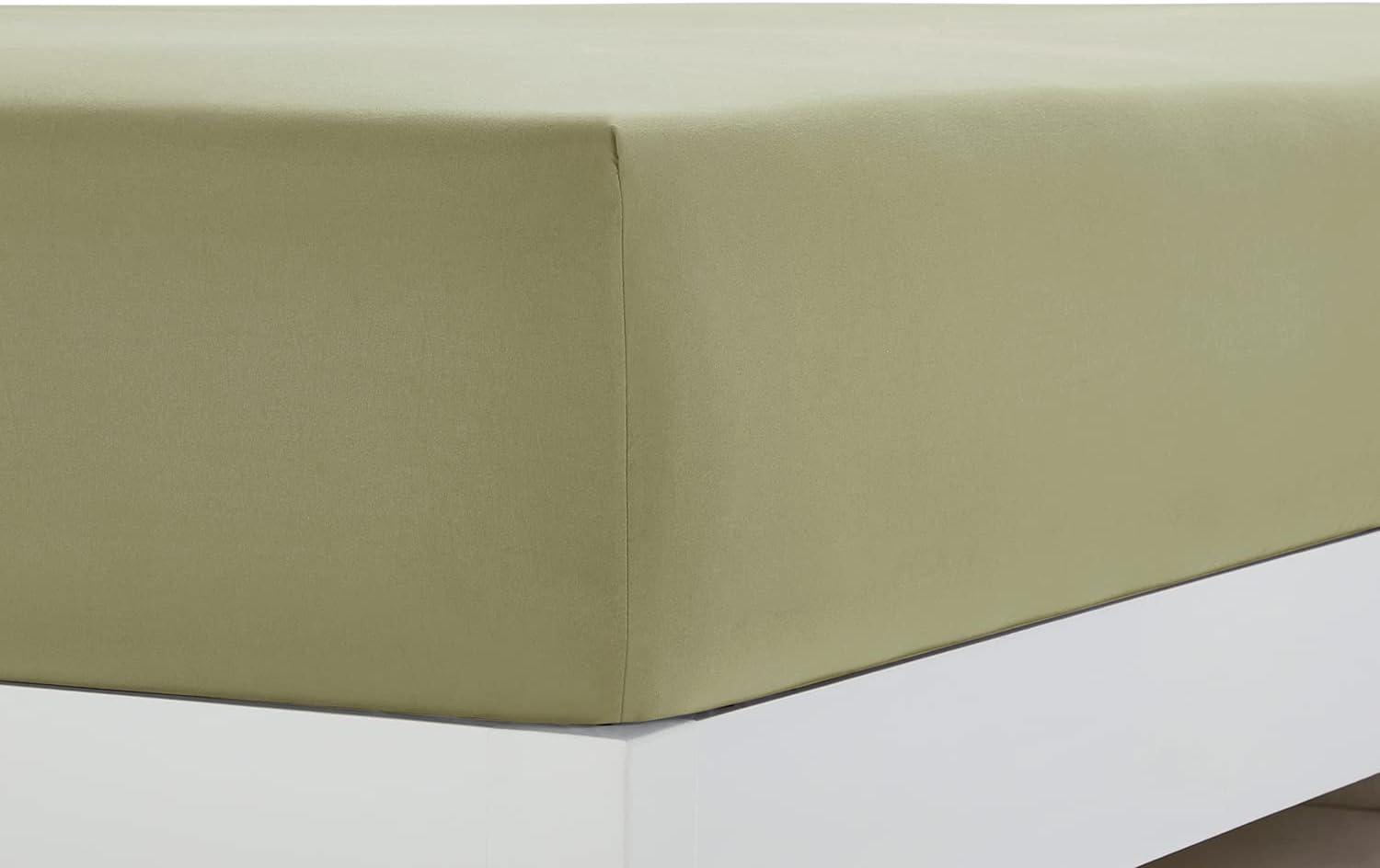 Sage Olive Green King Microfiber 4-Piece Bed Sheet Set