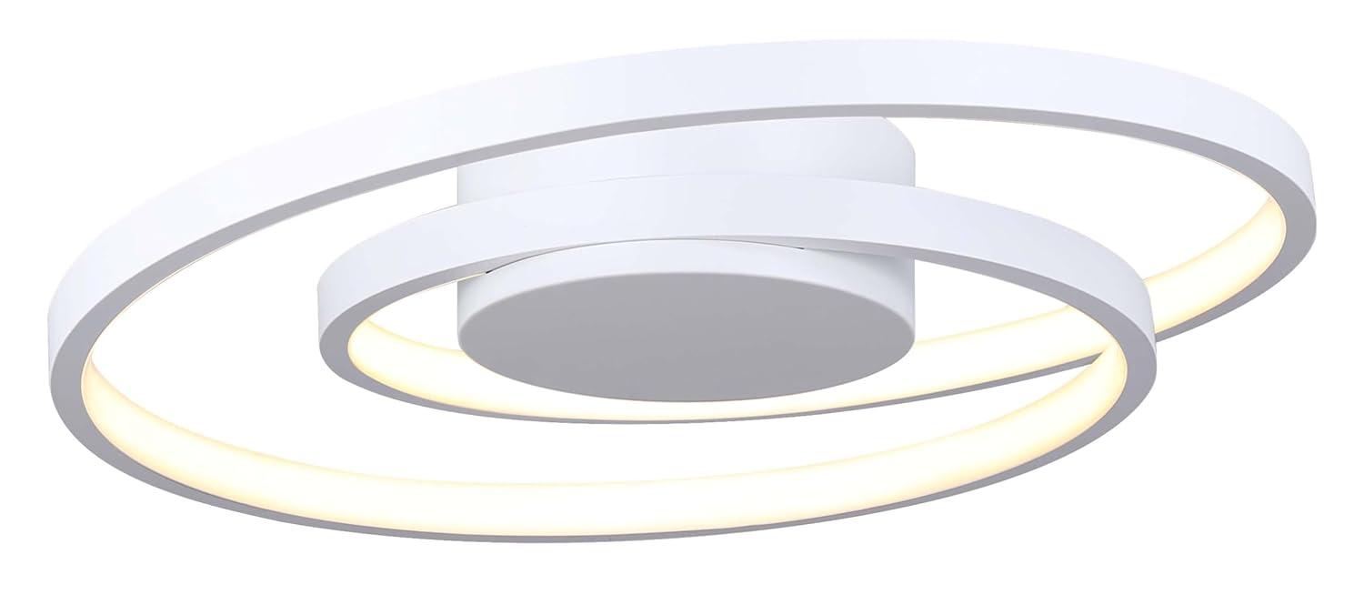 Canarm LIVANA 16-Inch LED Flush Mount, Matte White, Dimmable, 25W Integrated LED, 1600 Lumens, 3000K, Modern Design