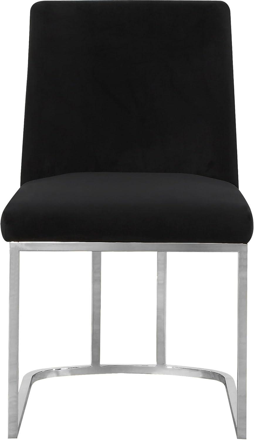 Meridian Furniture Heidi Black Velvet Dining Chair (Set of 2)