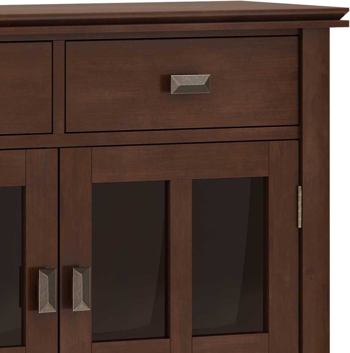 Simpli Home Artisan Solid Wood Entryway Storage Cabinet In Russet Brown