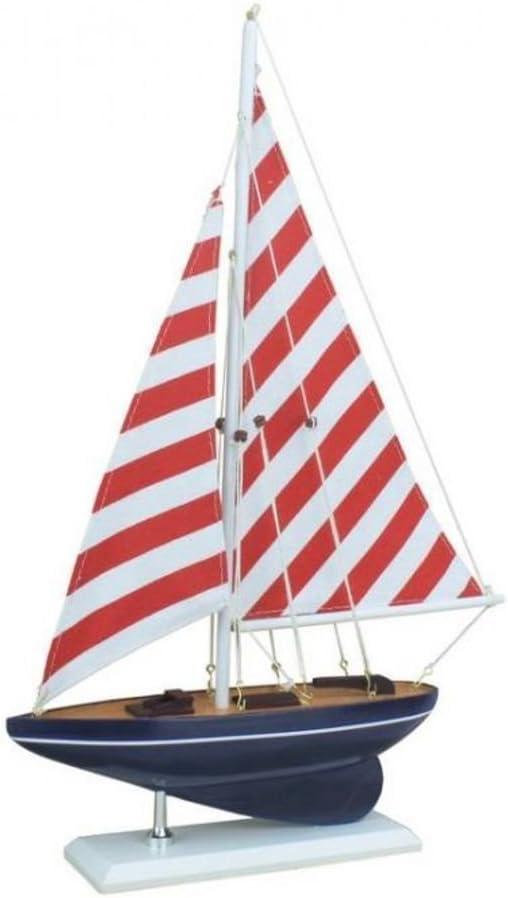 17 in. Wooden Nautical Delight Model Sailboat