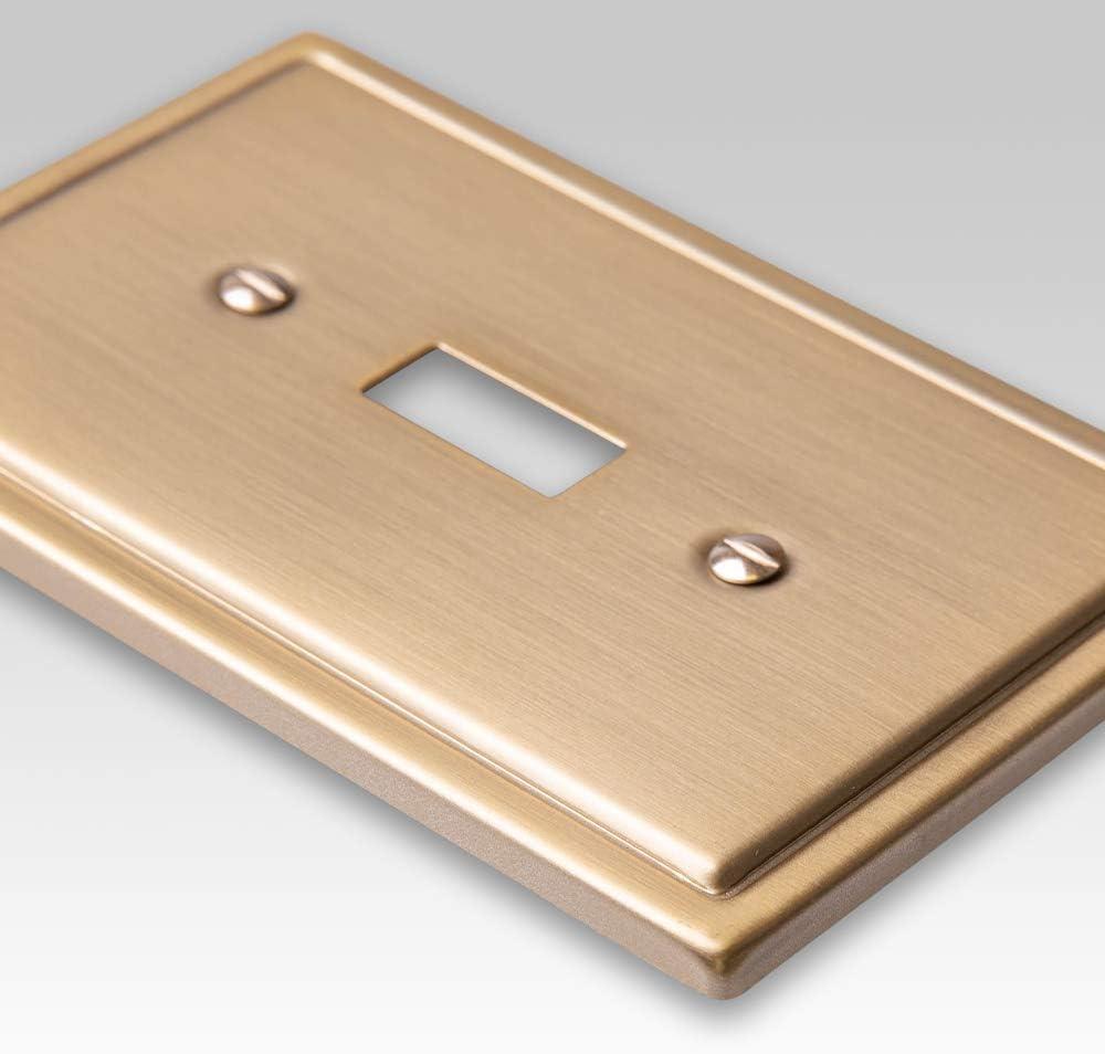 Brushed Bronze Single Duplex Steel Wallplate