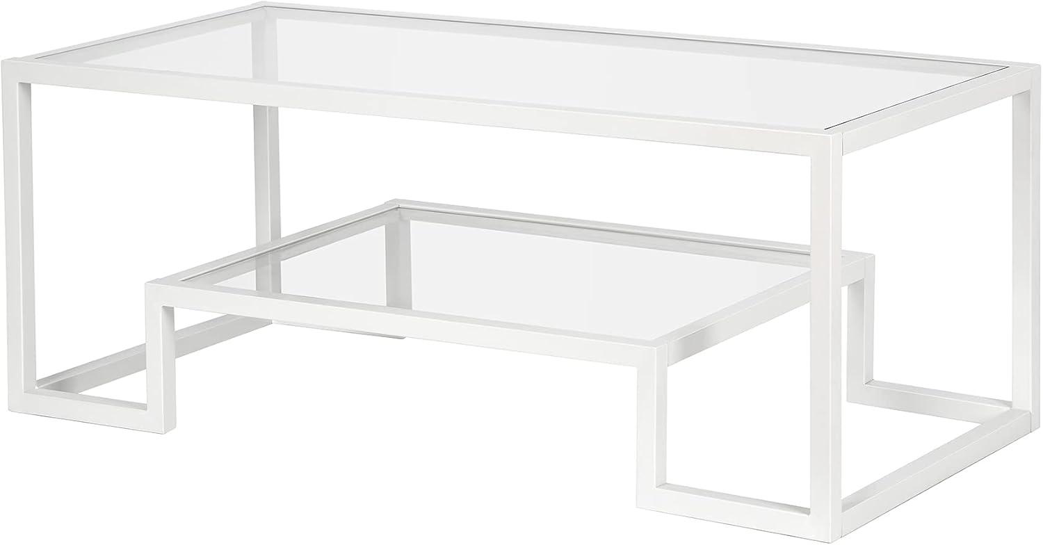 Evelyn&Zoe Athena 45" Wide Rectangular Coffee Table, White