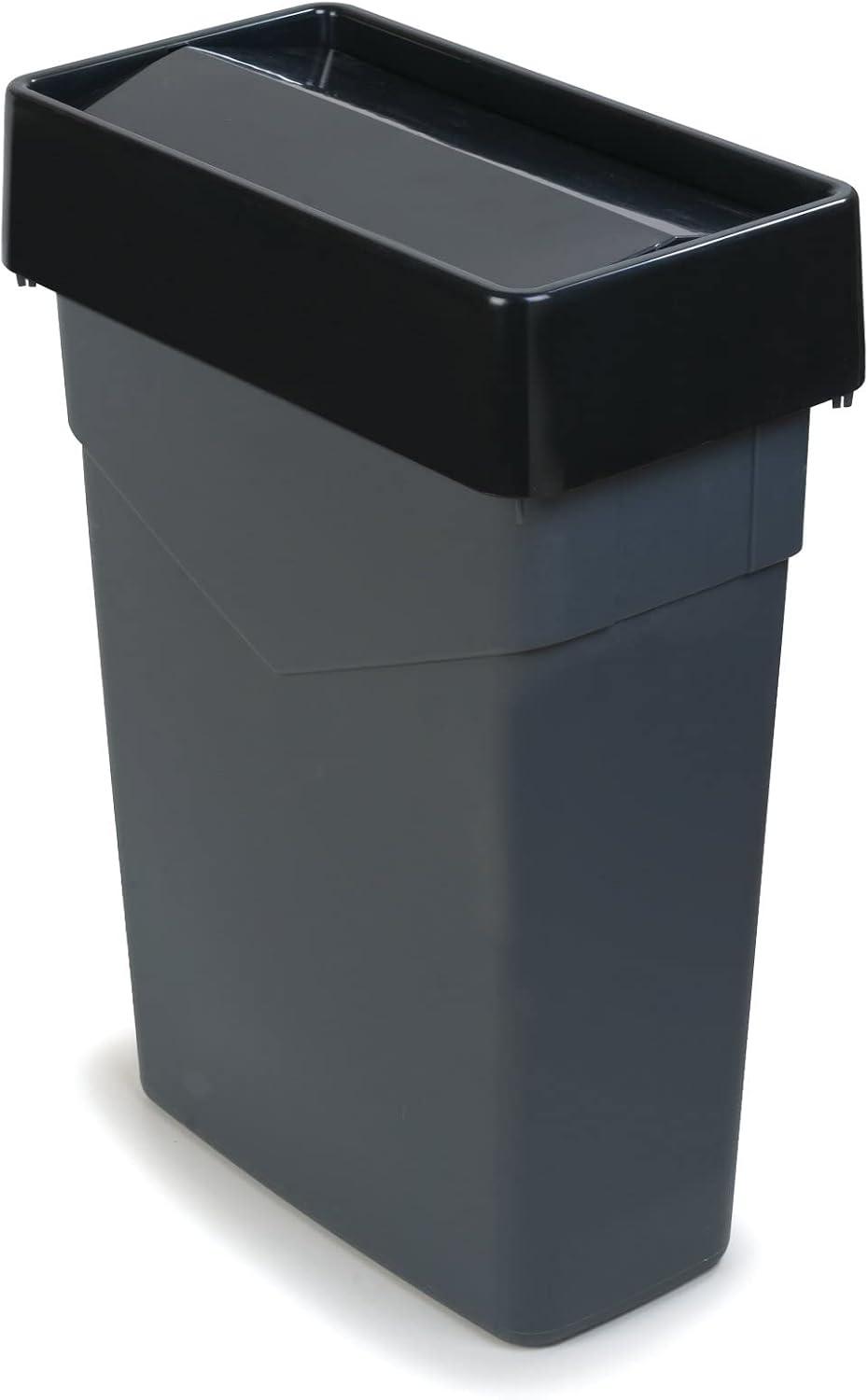Carlisle Sanitary Maintenance B2193967 15 gal 34201523 Trimline Rectangle Waste Container - Gray
