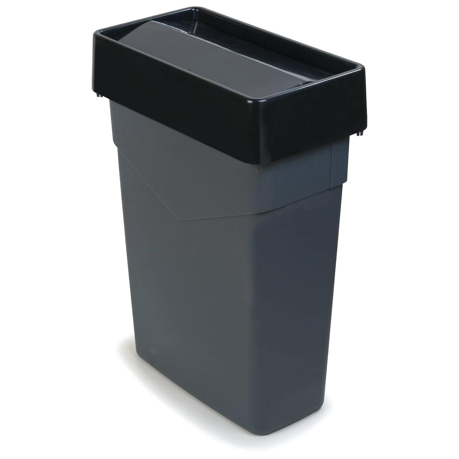 Carlisle Sanitary Maintenance B2193967 15 gal 34201523 Trimline Rectangle Waste Container - Gray