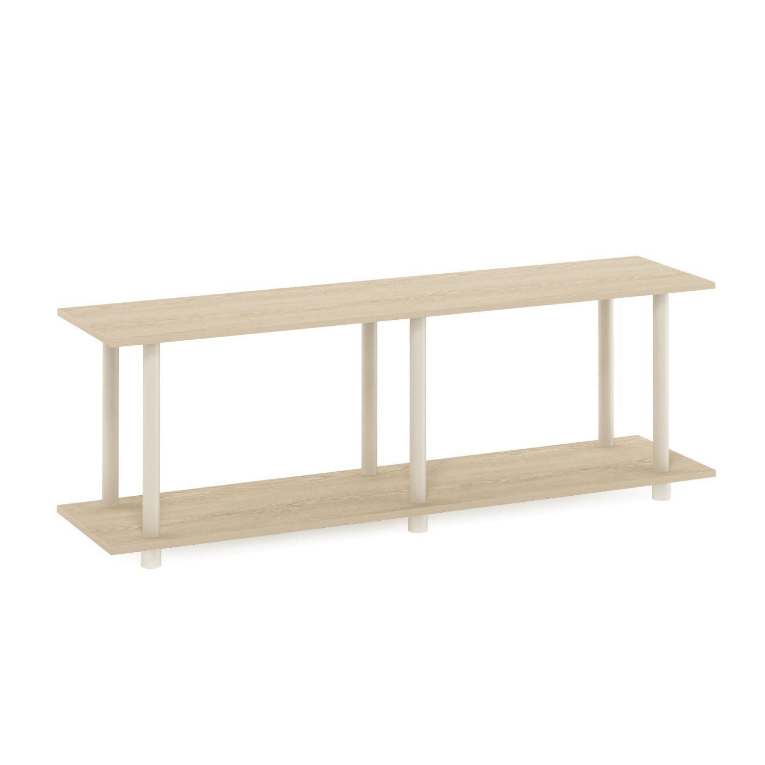 Furinno 22086BHOBE Turn-N-Tube No Tools Modern Rectangle Side Table, Bauhaus Oak & Beige