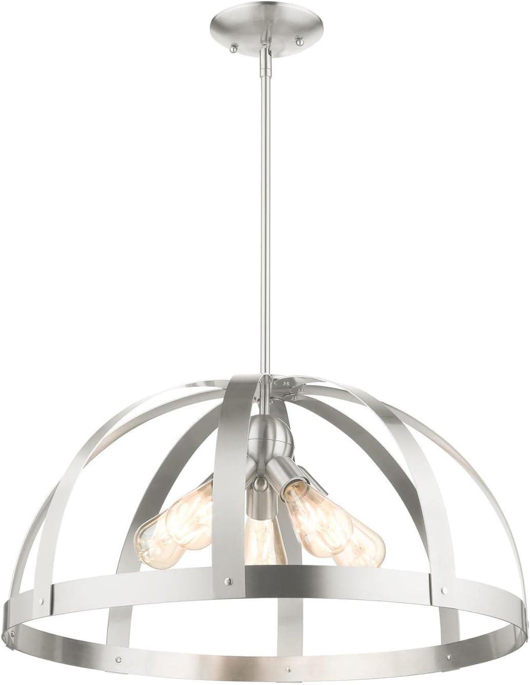 Livex Lighting Stoneridge 5 - Light Pendant in  Brushed Nickel