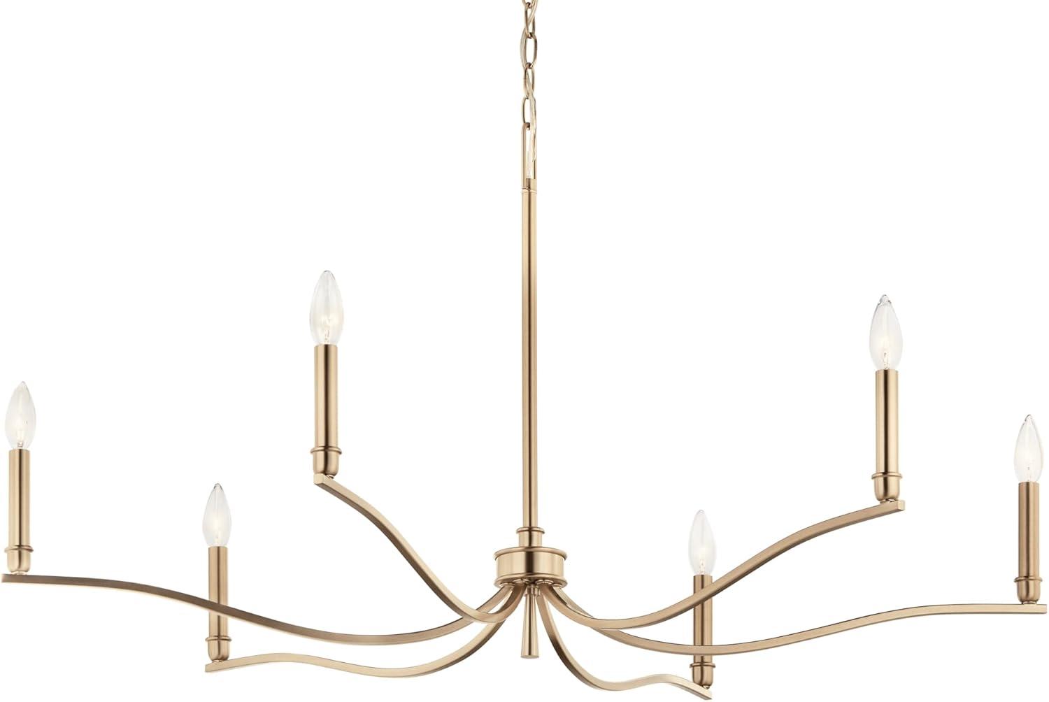 Kichler 52696 Malene 6 Light 42" Wide Taper Candle Style Chandelier - Bronze