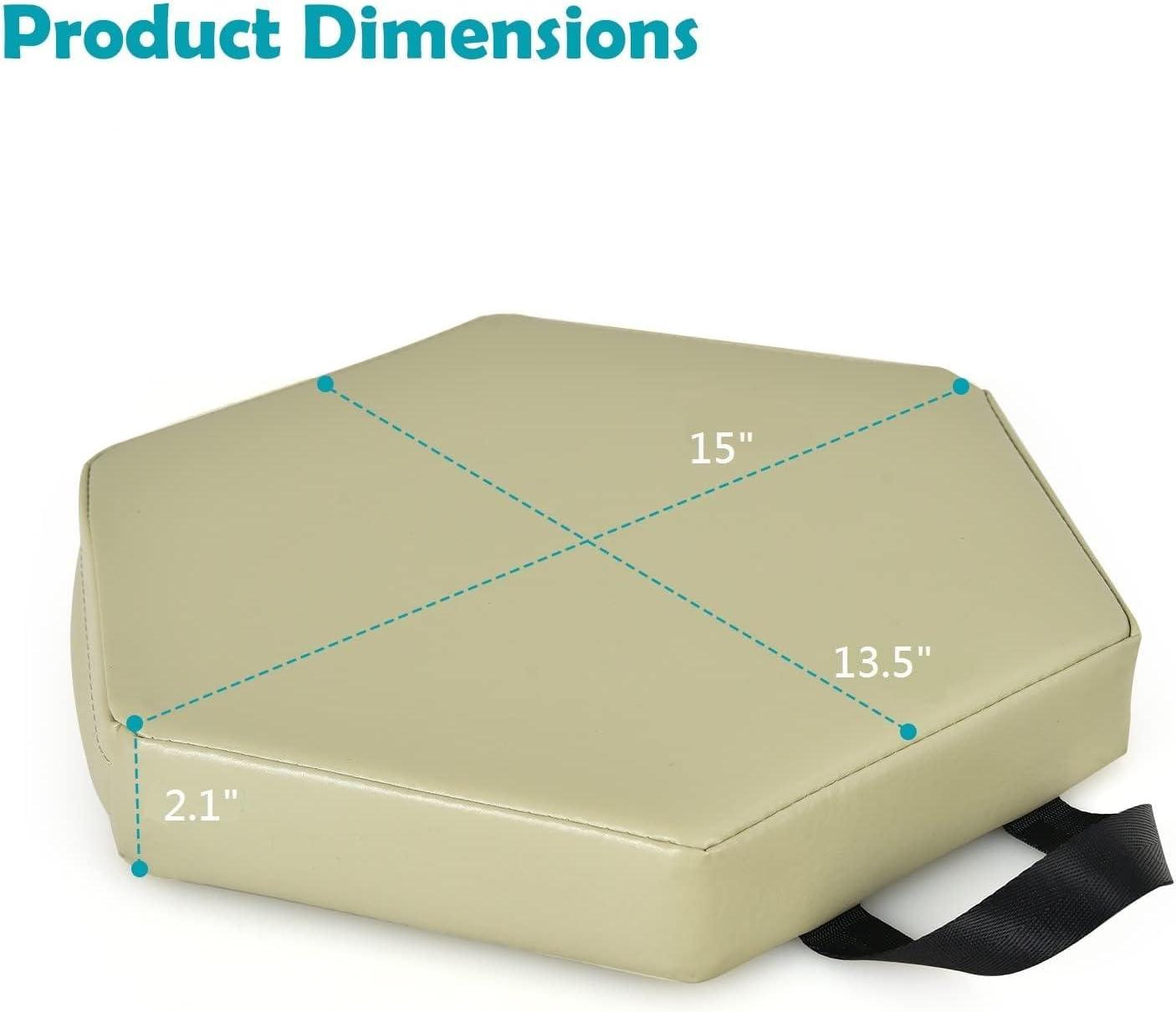 KOTEK 6 Pcs 15'' Kids Floor Cushions with Handles, 3'' Thick Foam Circle Floor Seats, Soft Flexible Seating for Classroom Elementary, School, Daycare, Kindergarten, Preschool, Playroom(Square, Red)