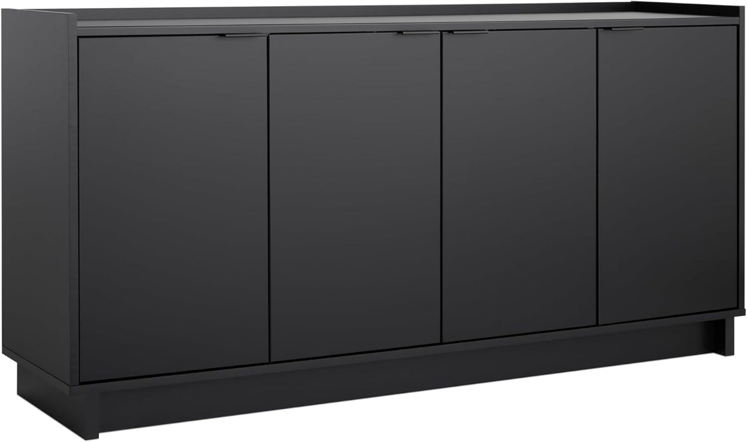 Prepac Simply Modern 4 Door Sideboard Console Table Cabinet