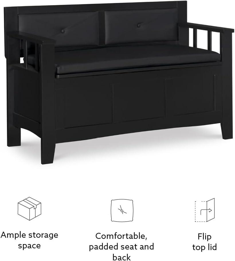 Vinyl Upholstered Storage Bench