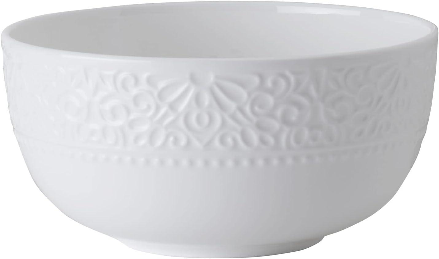 Abigail White Porcelain 12-Piece Dinnerware Set, Service for 4