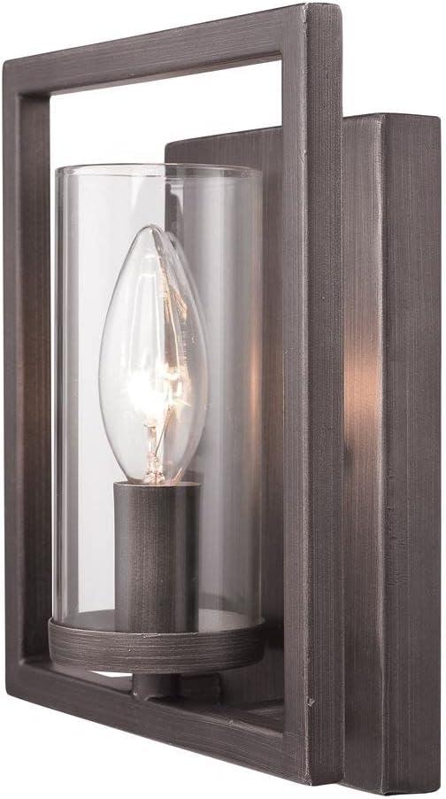 Marco Contemporary 7" Bronze Wall Sconce with Clear Glass