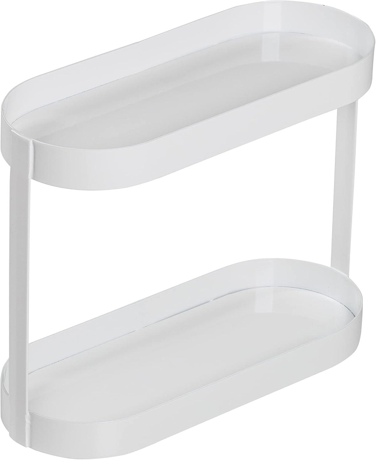 Honey-Can-Do Steel 2-Tier Bath or Cosmetics Organizer Storage Shelves, White