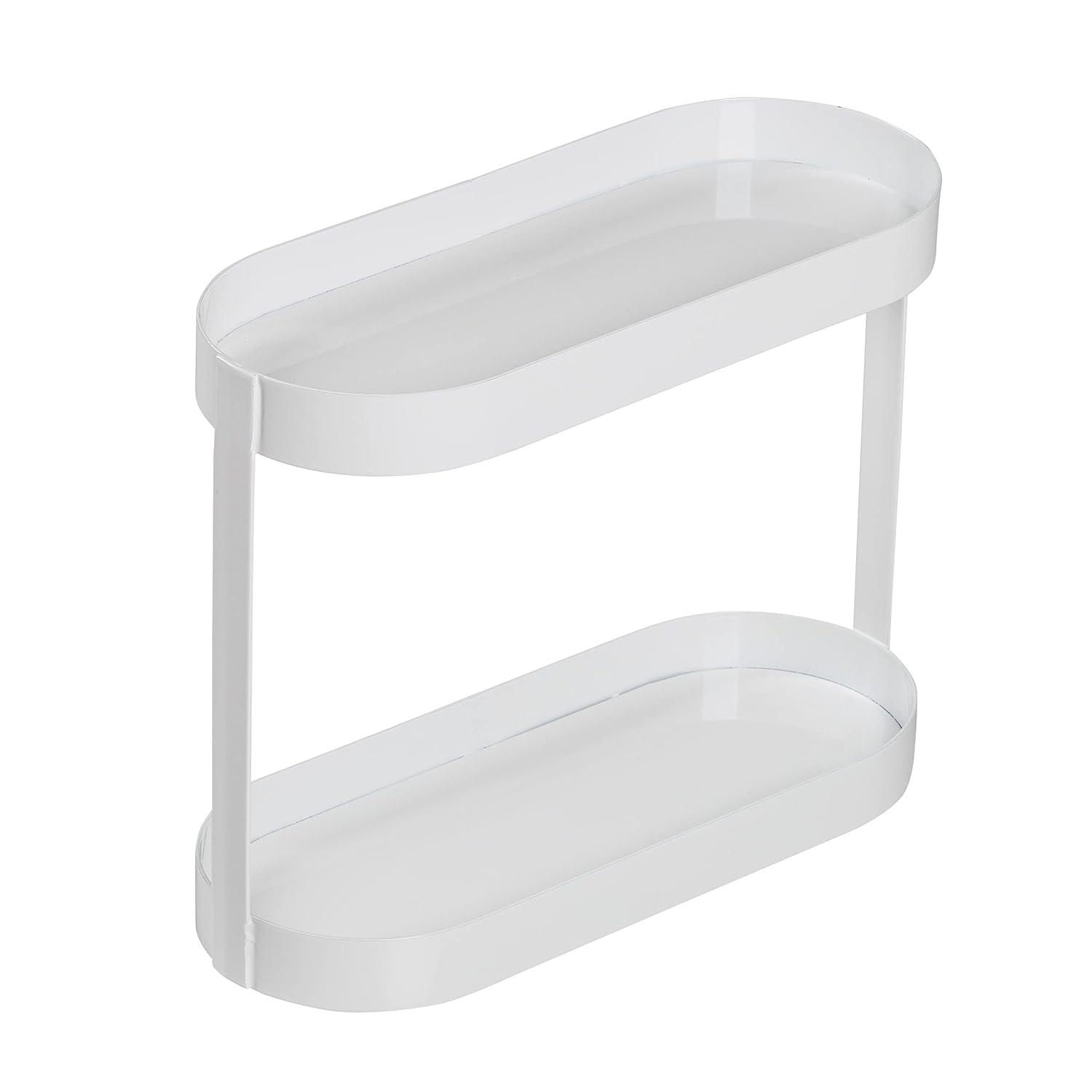 Honey-Can-Do Steel 2-Tier Bath or Cosmetics Organizer Storage Shelves, White