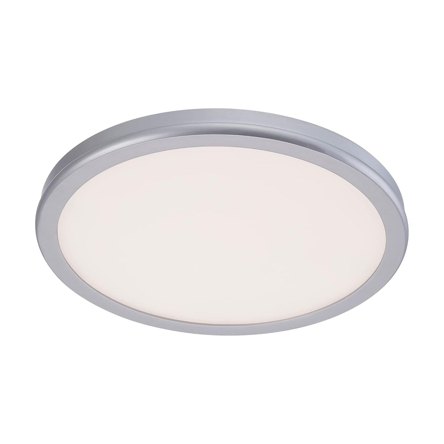WAC Lighting dweLED, Geos 10in LED Round Low-Profile Flush Mount 2700K in Titanium