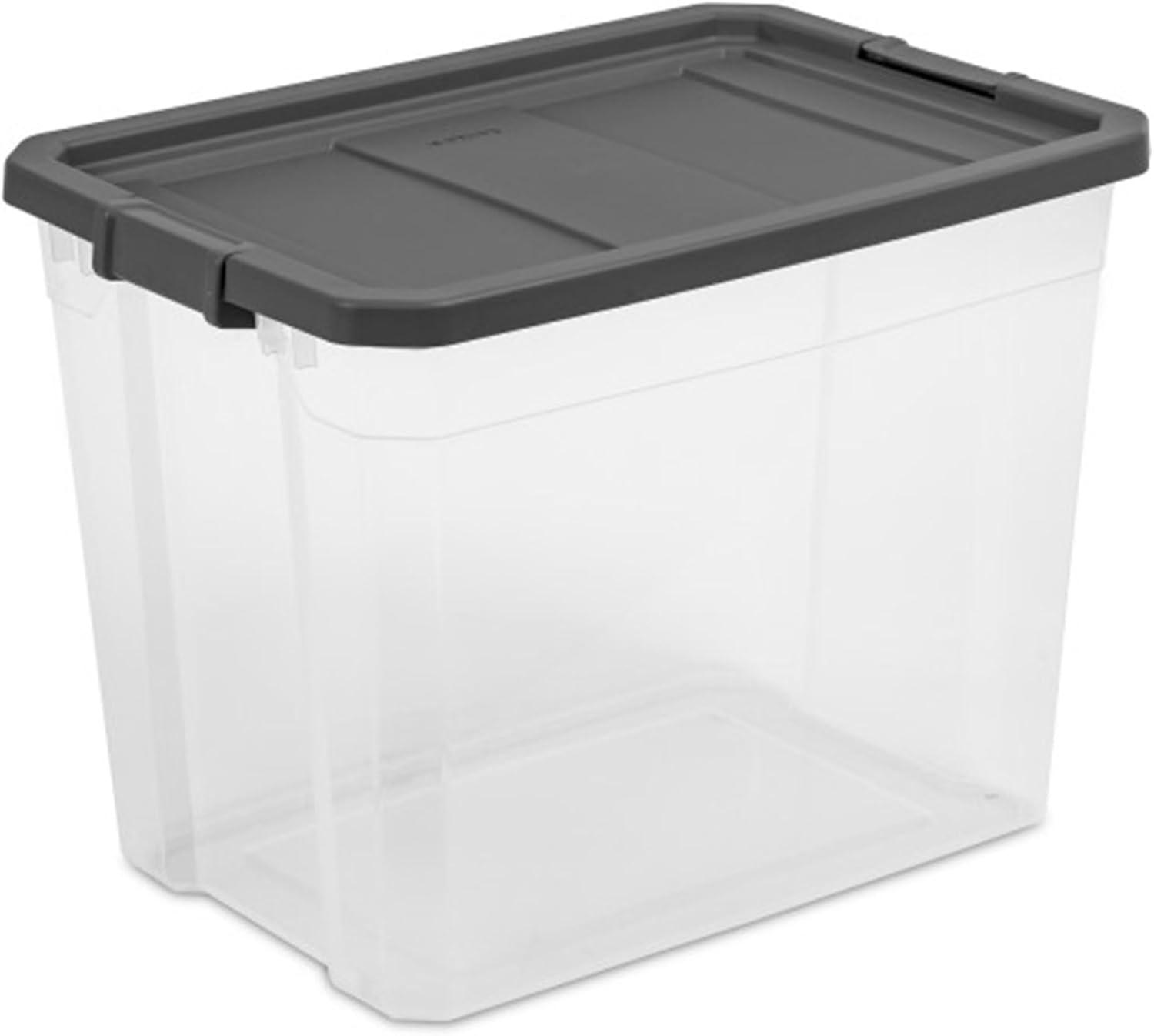 Sterilite 108 Qt. Clear Stacker Storage Container Tote w/ Latching Lid