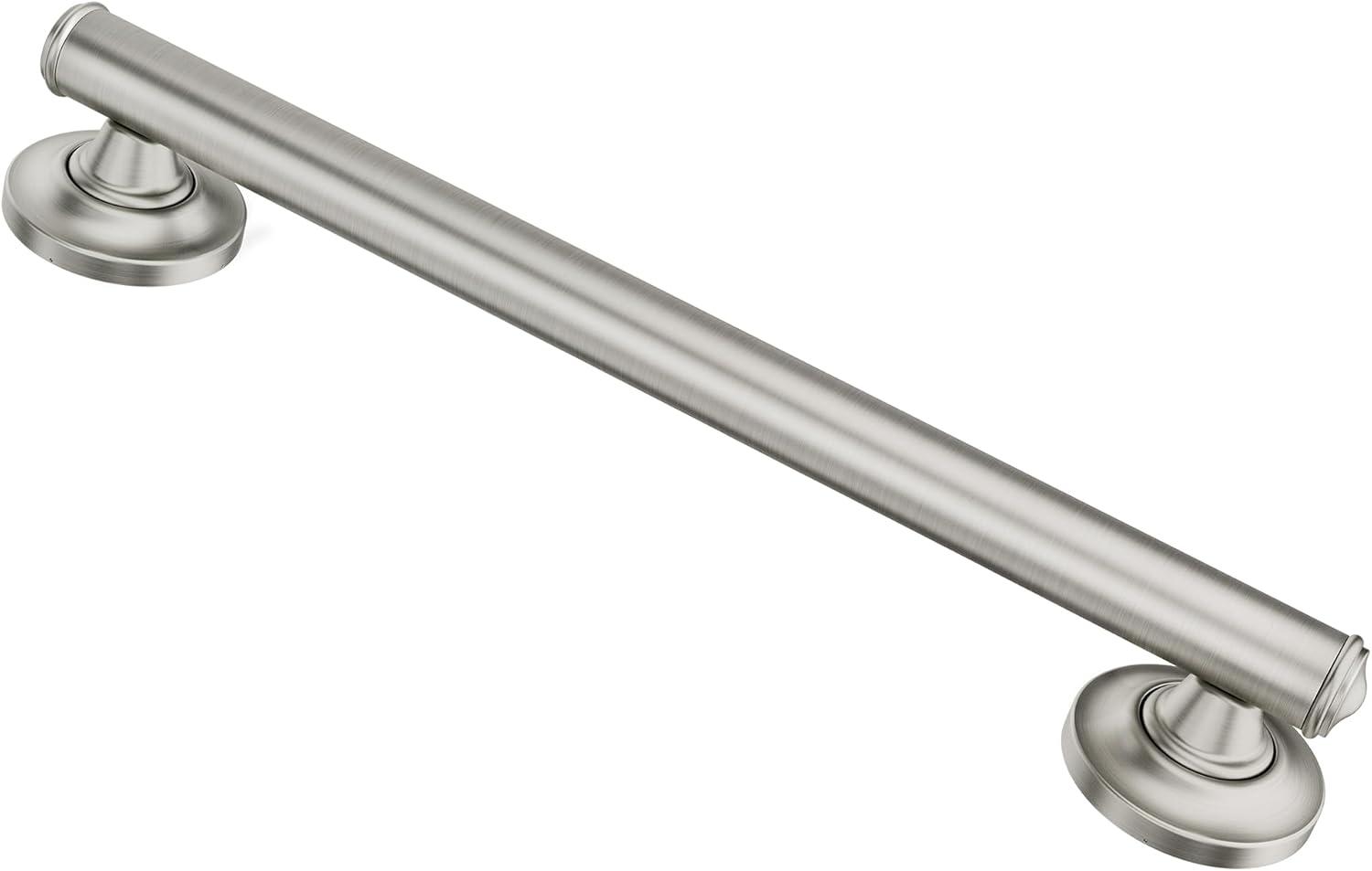 Brushed Nickel 24-Inch Stainless Steel Bathroom Grab Bar