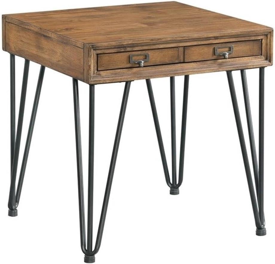 Tanner End Table Light Walnut - Picket House Furnishings: Hairpin Legs, Apothecary Tray Fronts, Acacia Frame