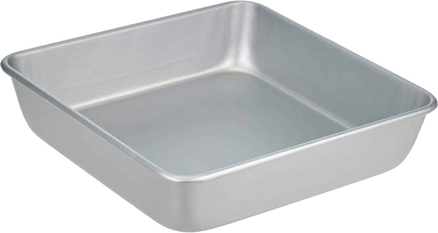 8-Inch Silver Non-Stick Aluminum Square Cake Pan