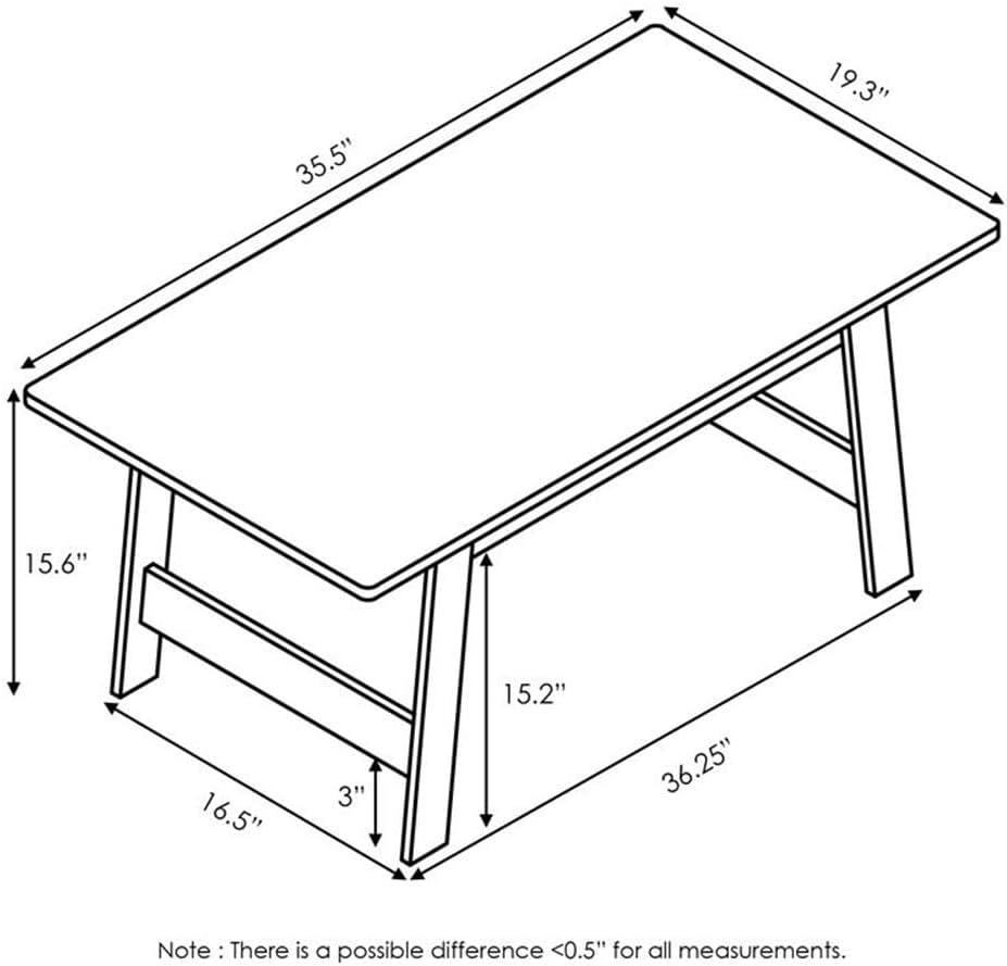 French Oak Grey Cottage Rectangular Wood Coffee Table