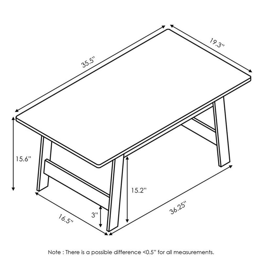 French Oak Grey Cottage Rectangular Wood Coffee Table
