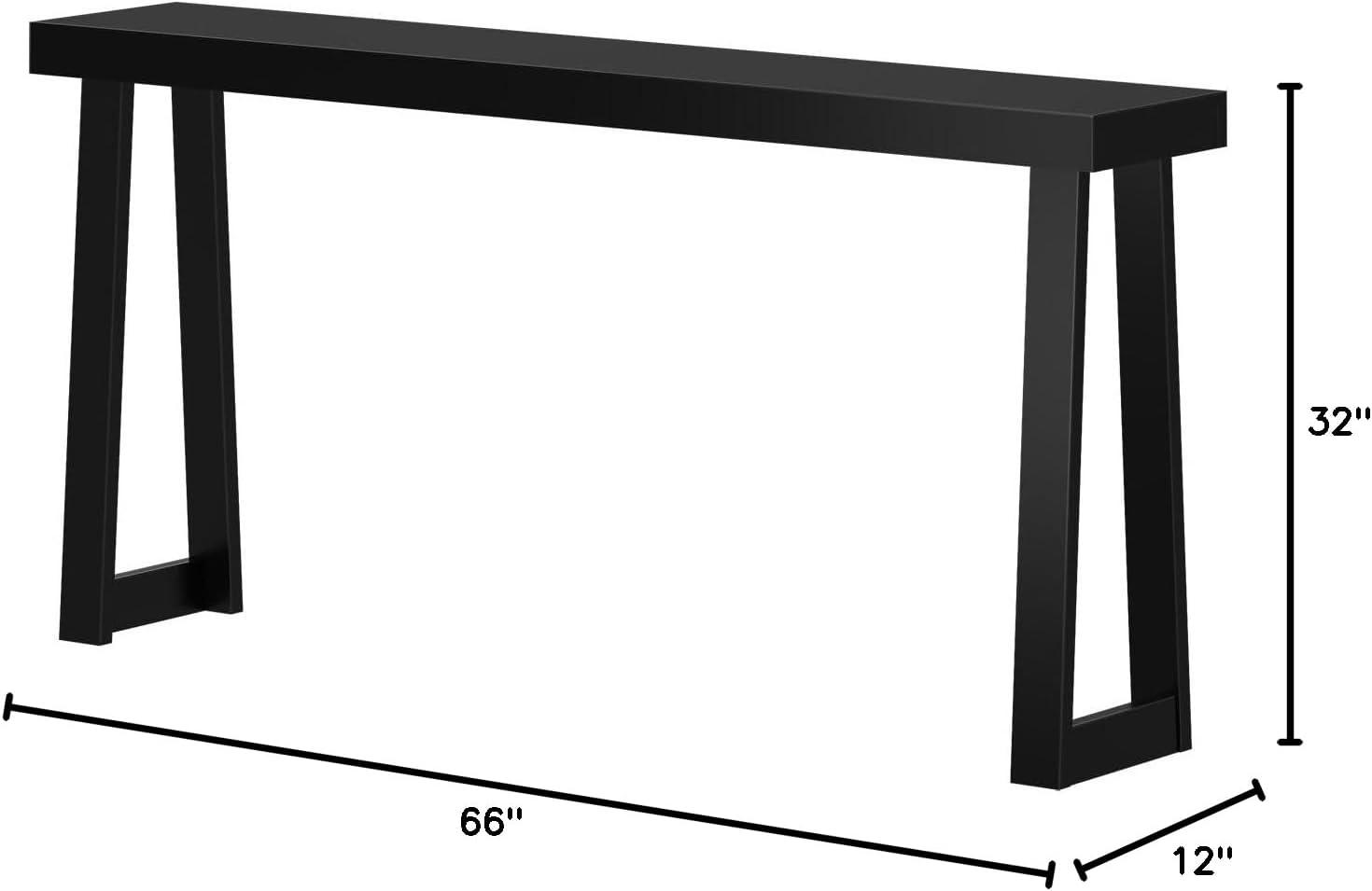 Plank+Beam Solid Wood 66" Console Table, Classic Entryway Table, Narrow Foyer Table