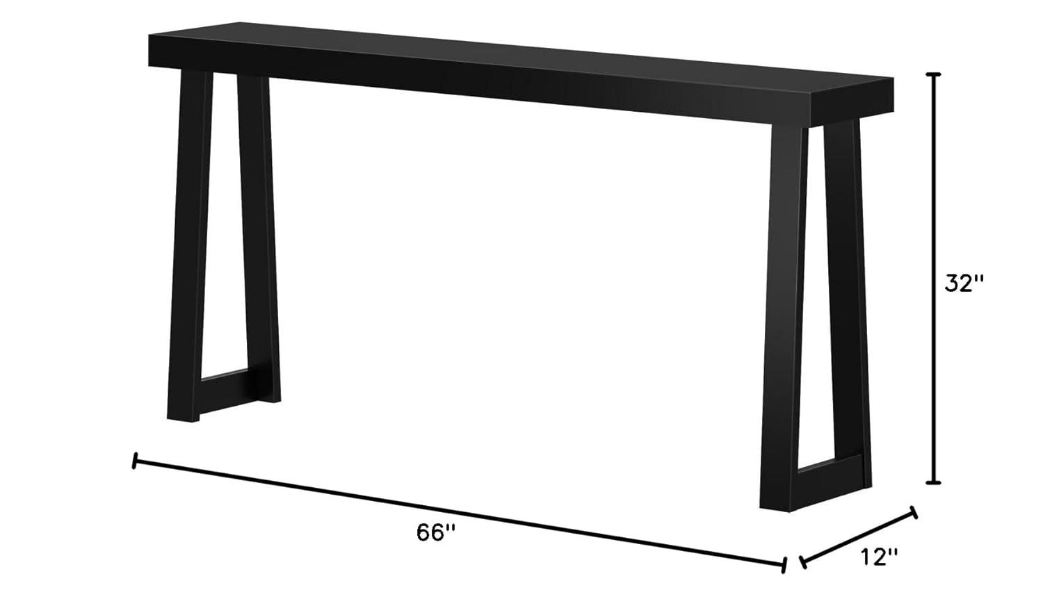 Plank+Beam Solid Wood 66" Console Table, Classic Entryway Table, Narrow Foyer Table