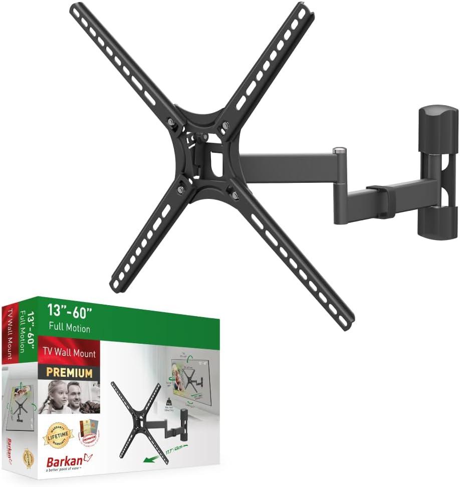 Barkan 13" - 60" Full Motion TV Wall Mount - Extension, Swivel & Tilt