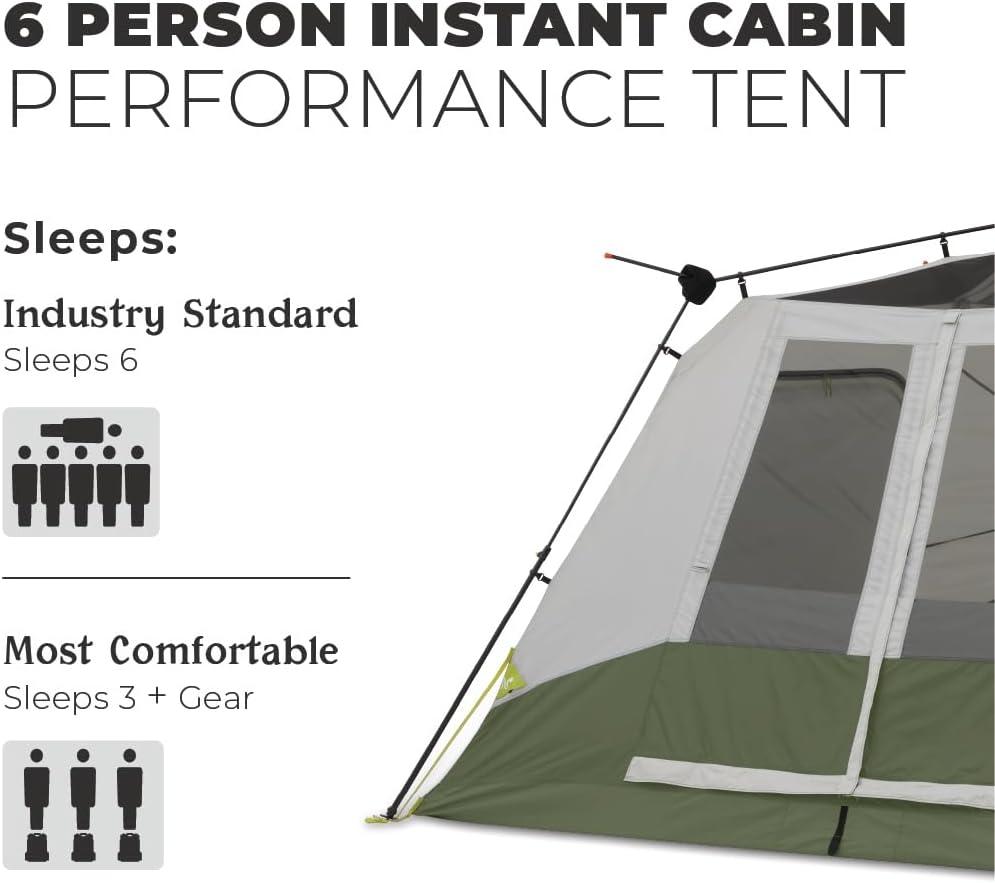 CORE Equipment 6 Person Instant Cabin Tent