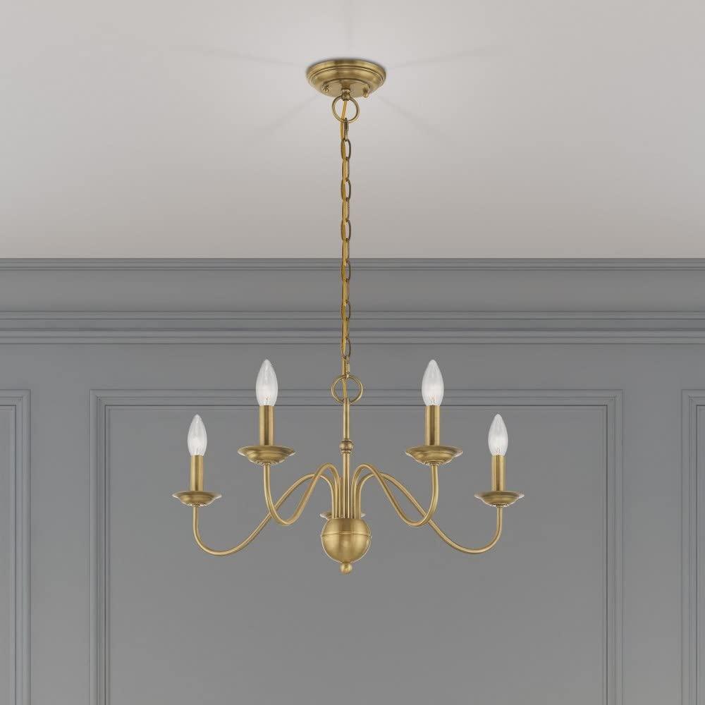 Livex Lighting Windsor 5 - Light Chandelier in  Polished Brass