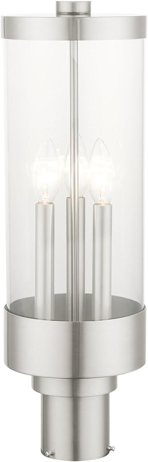 Livex Lighting Hillcrest 3 - Light Post Light in  Brushed Nickel