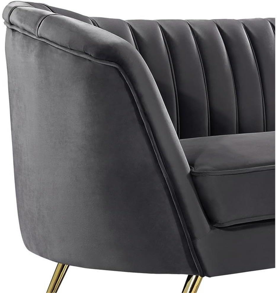 Meridian Furniture Margo Grey Velvet Chair