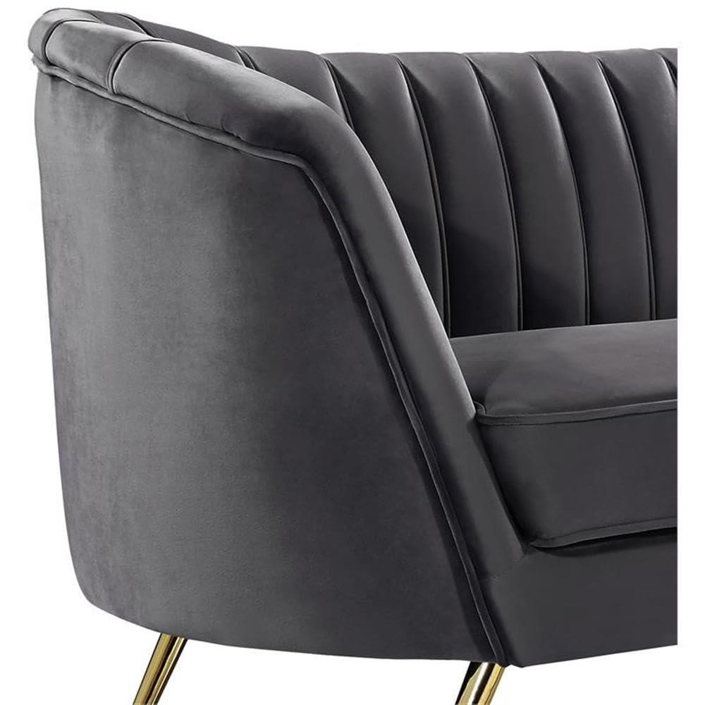 Meridian Furniture Margo Grey Velvet Chair